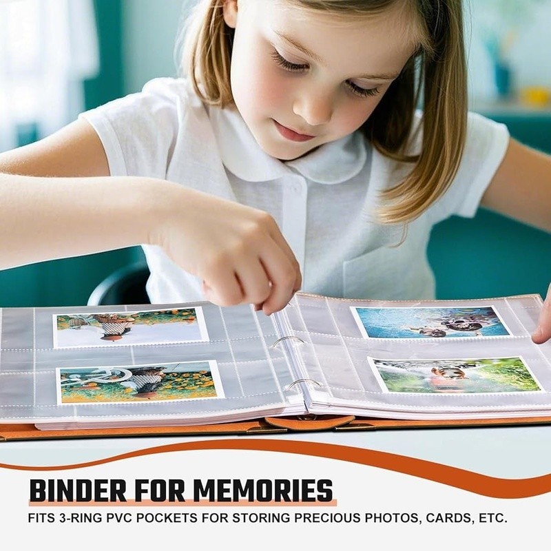 3 Ring Binder Fits 8.5″x11″ Letter Size Paper 1 Inch Round Holds 200 Sheets
