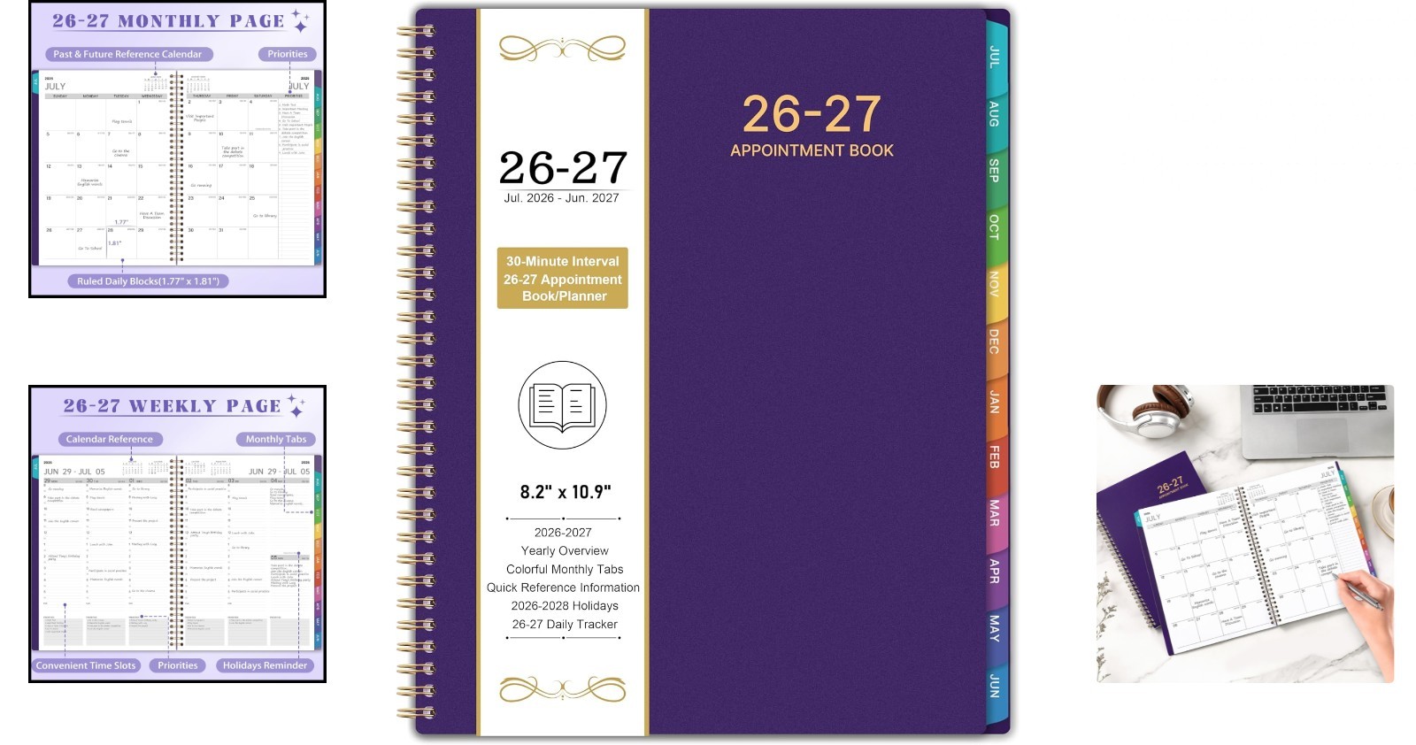 2026-2027 Appointment Book/Planner – 8.2″ x 11″, Daily Planner
