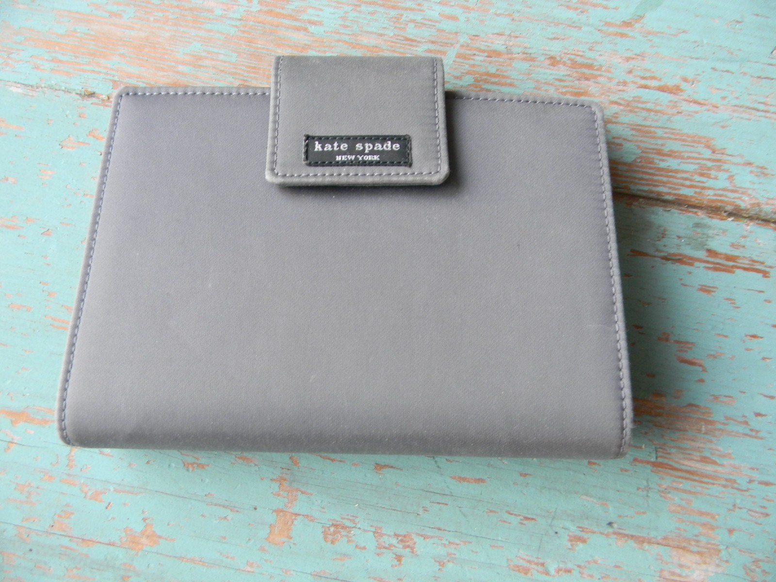 KATE SPADE VINTAGE GRAY NYLON AGENDA/PLANNER ORGANIZER