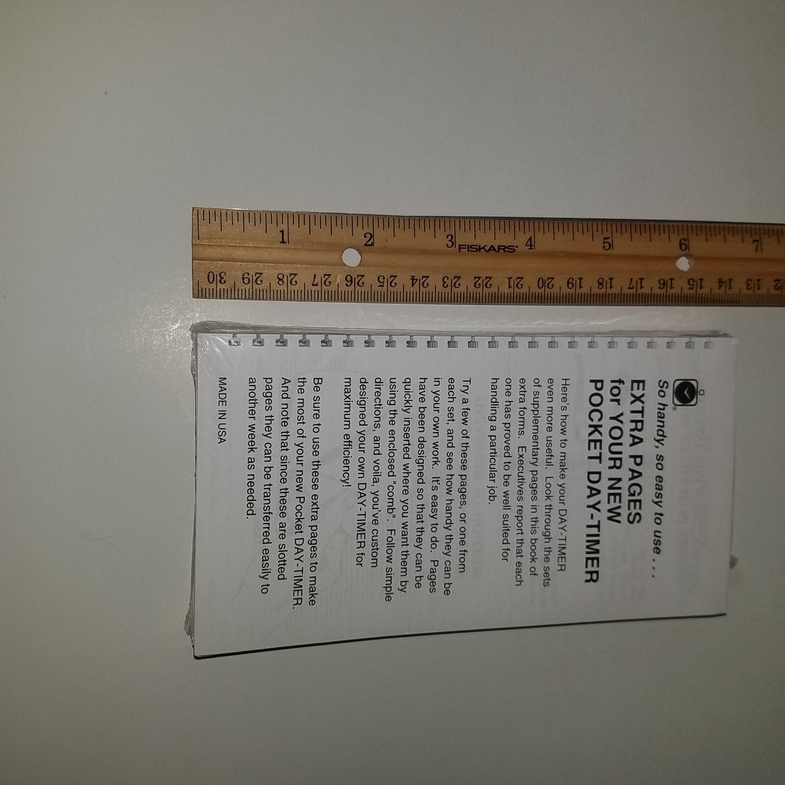 NOS Pocket Day-Timer Extra Pages Spiral 6.5″ x 3.5″ FACTORY SEALED