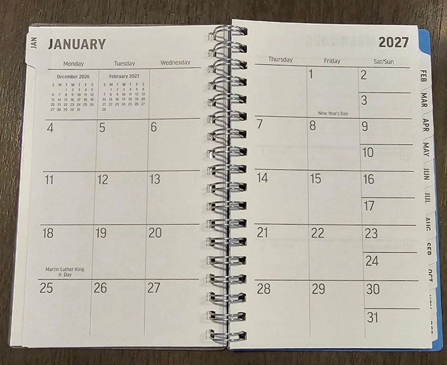 2027 Blue Sky Lindley Calendar Year Weekly & Monthly Planner (3″ x 6″)