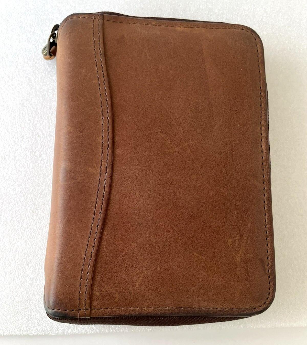 Vtg.1996 ~ Franklin Covey Space Maker ~6 Ring Binder/Planner Brown Leather ~ USA