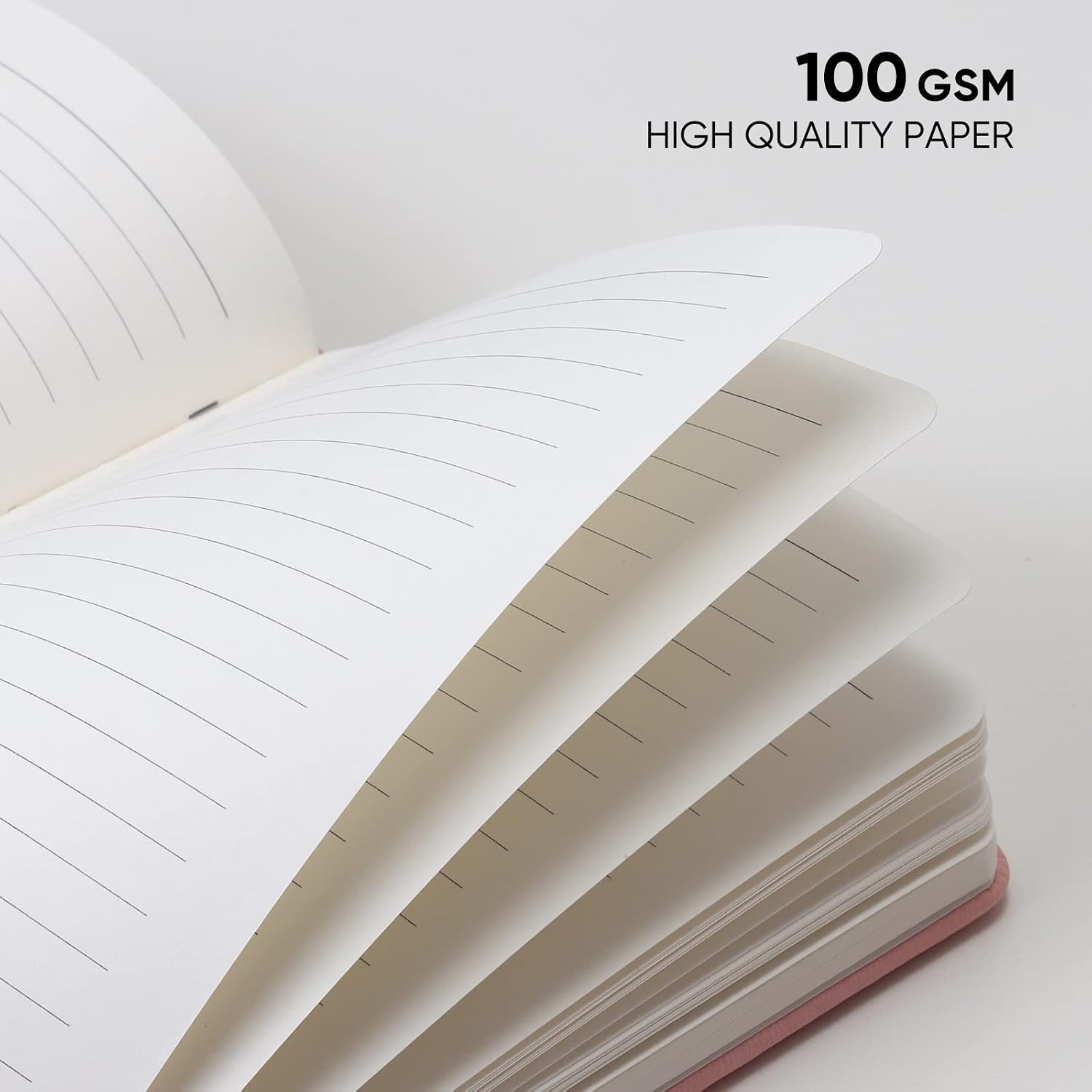 Stylish Pink Leather Journal with 128 Pages – Perfect for Note Taking & Gifting