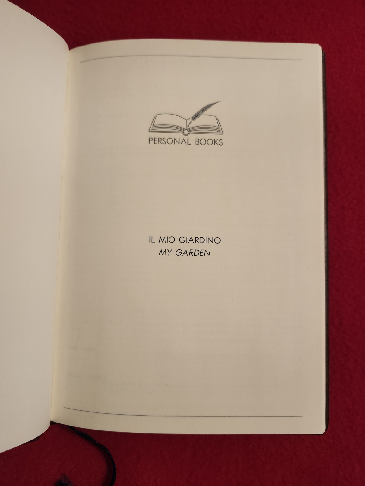 IL MIO GIARDINO – MY GARDEN JOURNAL NOTEBOOK – ITALIAN & ENGLISH MADE IN ITALY.