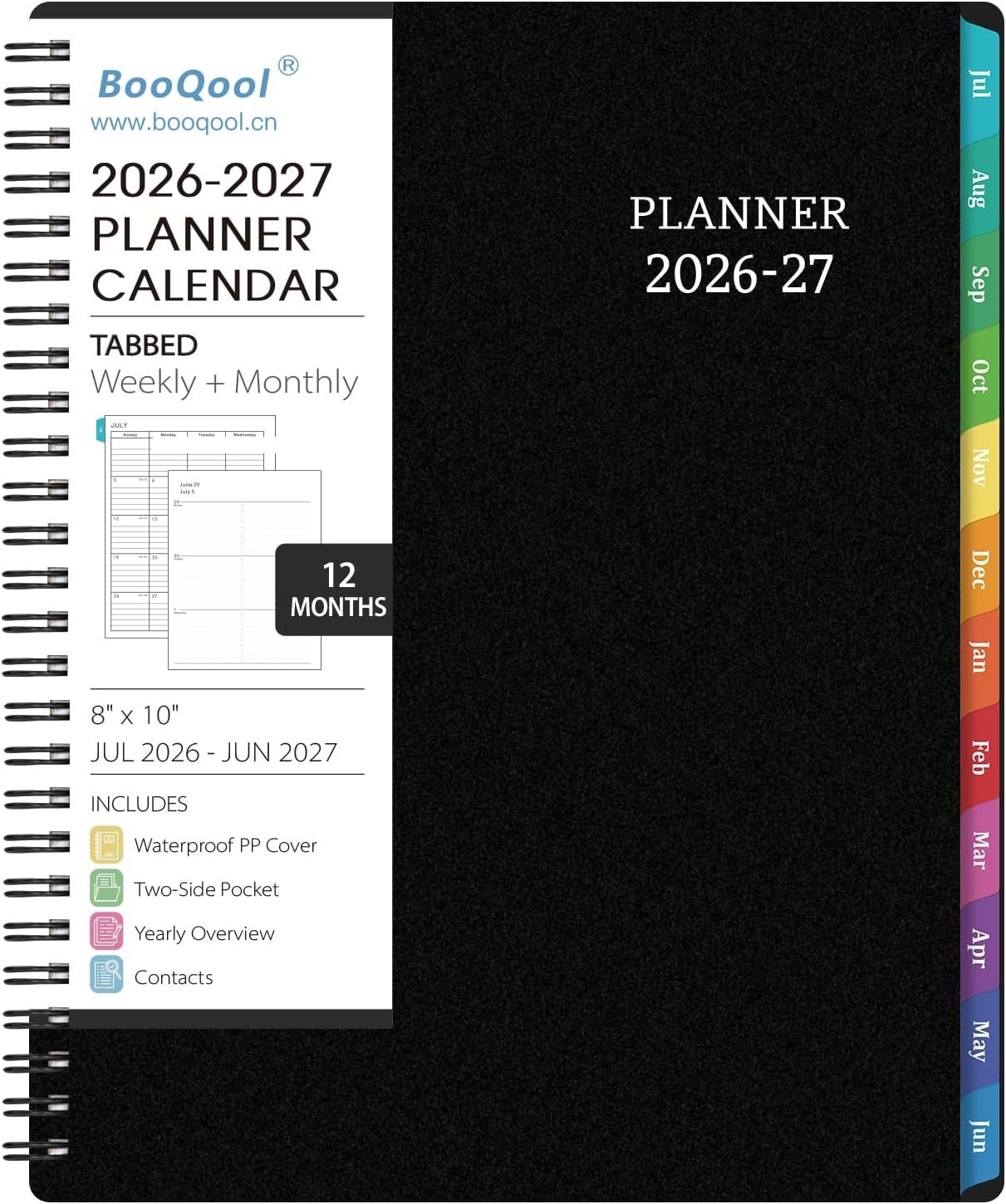 2026-2027 Academic Planner: 8×10 Wirebound Organizer for Students & Teachers