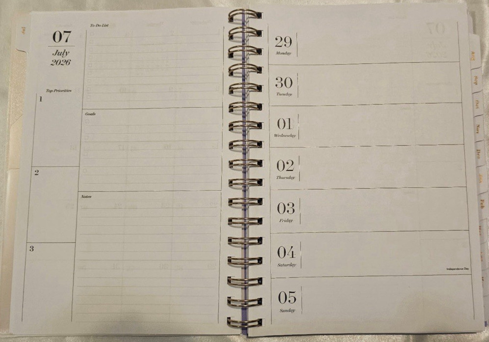 2026-2027 Blue Sky Sincerely Jules Purple Academic W&M Planner (5″ x 8″)