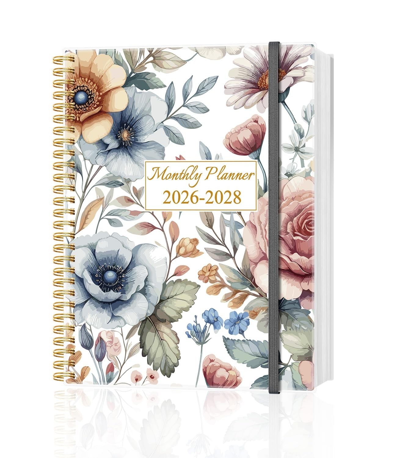 36-Month Monthly Planner 2026-2028, Flexible Cover, Inner Pocket, 8.5″ x 11″, Co