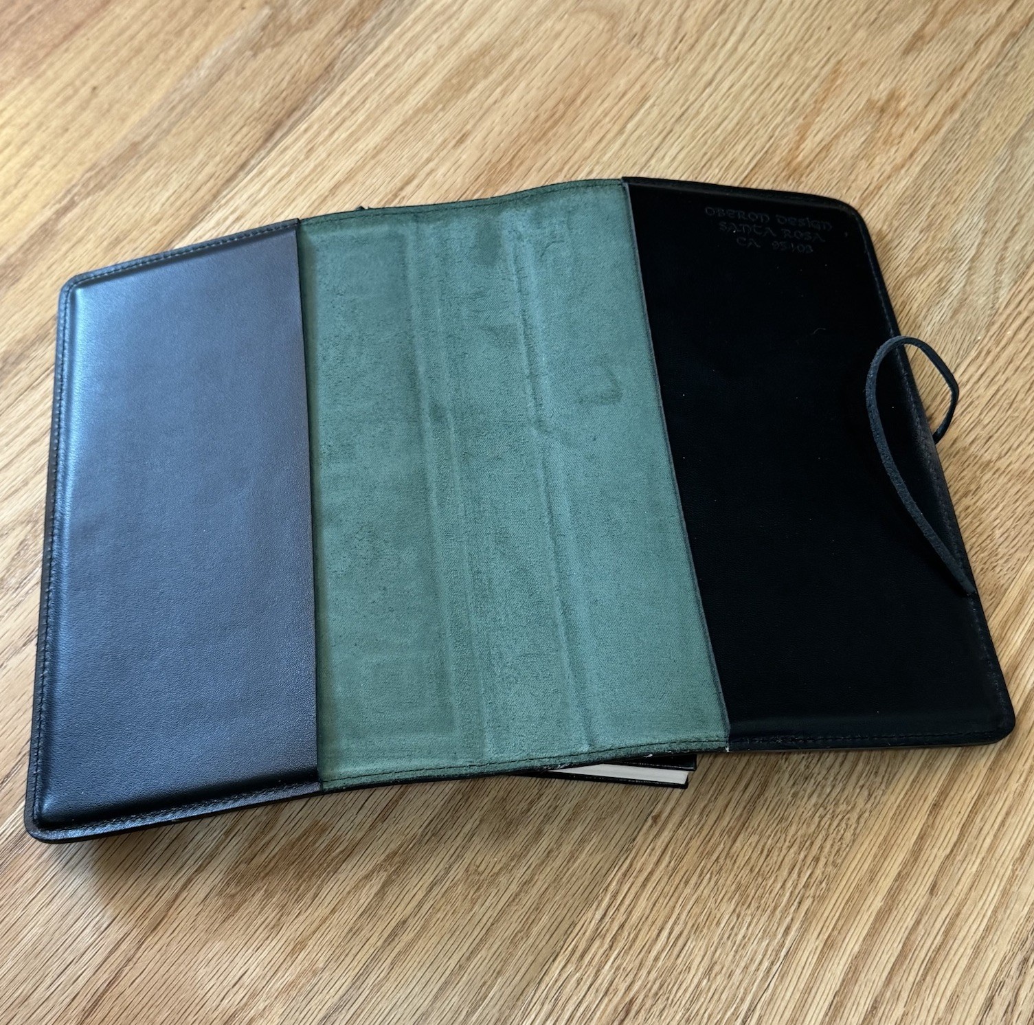 Oberon Design 6” x 9” Green Celtic ‘Thistle’ Leather Journal Cover & Insert READ