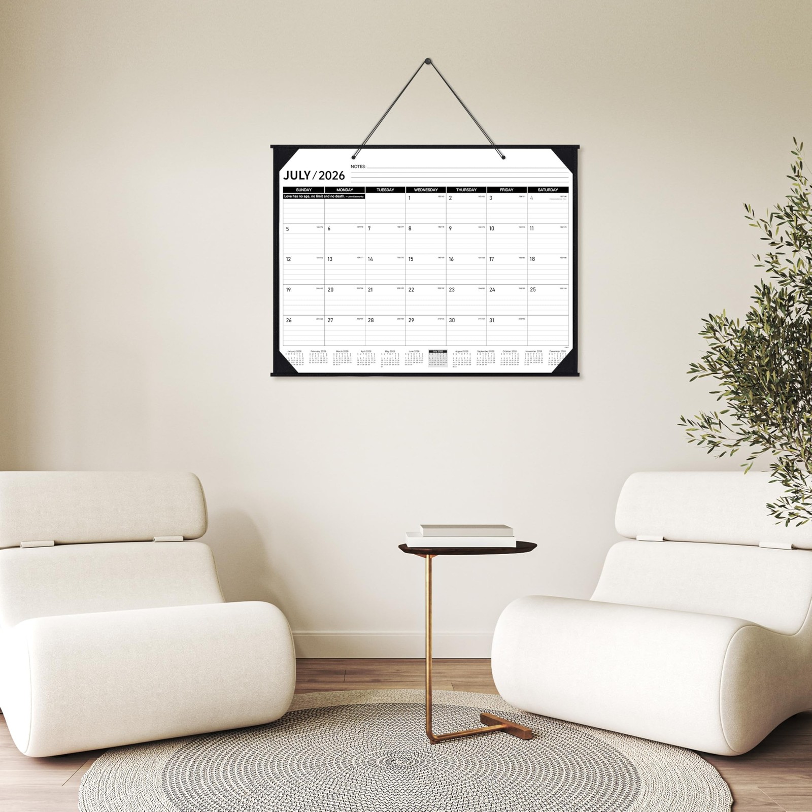 2026-2027 Desk Calendar – JUL. 2026 – DEC. 2027, 22″ x 17″, Large Desk Cal