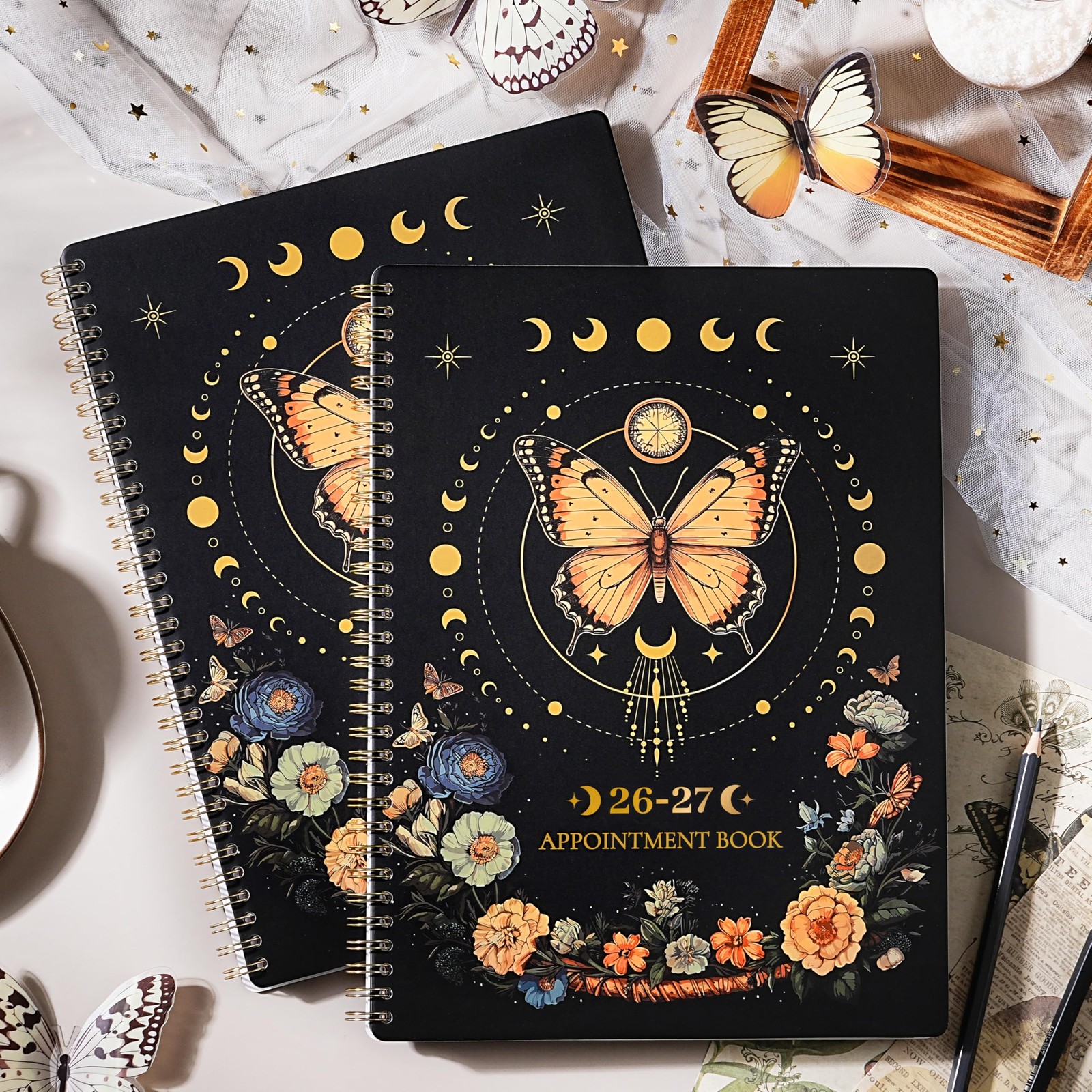 Appointment Book/Planner 2026-2027 – Book 9″ x 11″, Black
