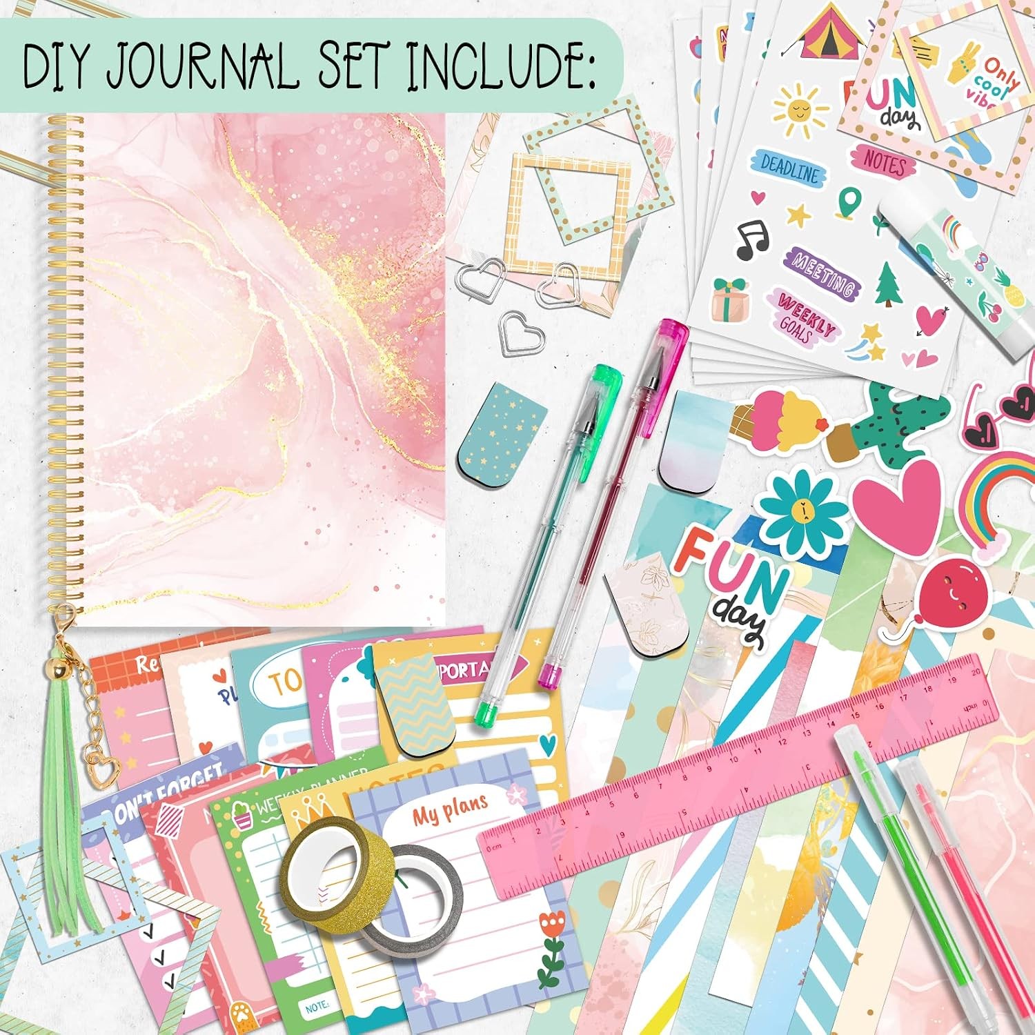 DIY Journal Kit for Girls 8-13, Personalized Diary & Planner