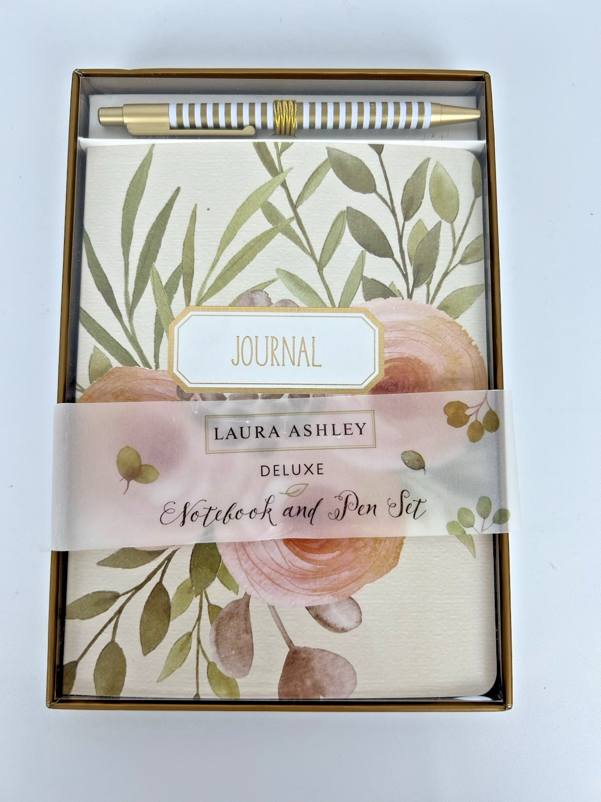 New Laura Ashley Paper Journal Notebook & Pen Gift Stationery Set