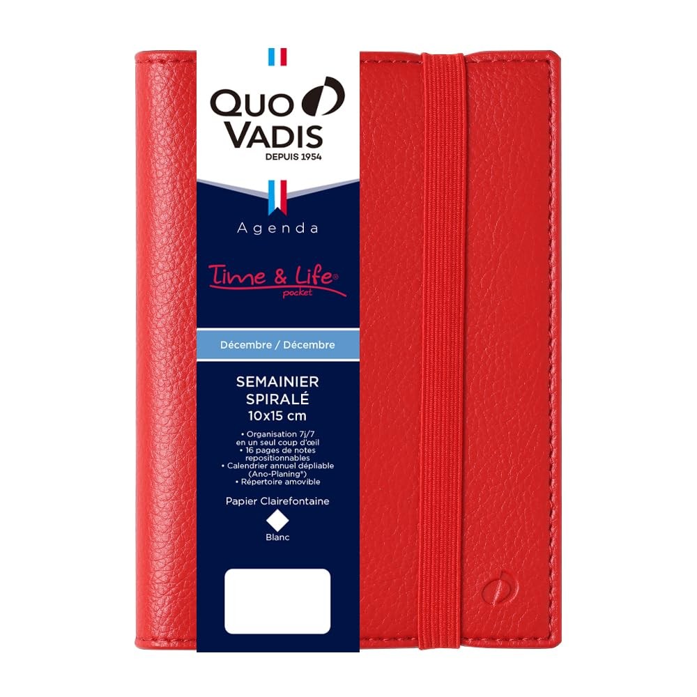 QUOVADIS Diary “Time and Life 10×15” Vermilion