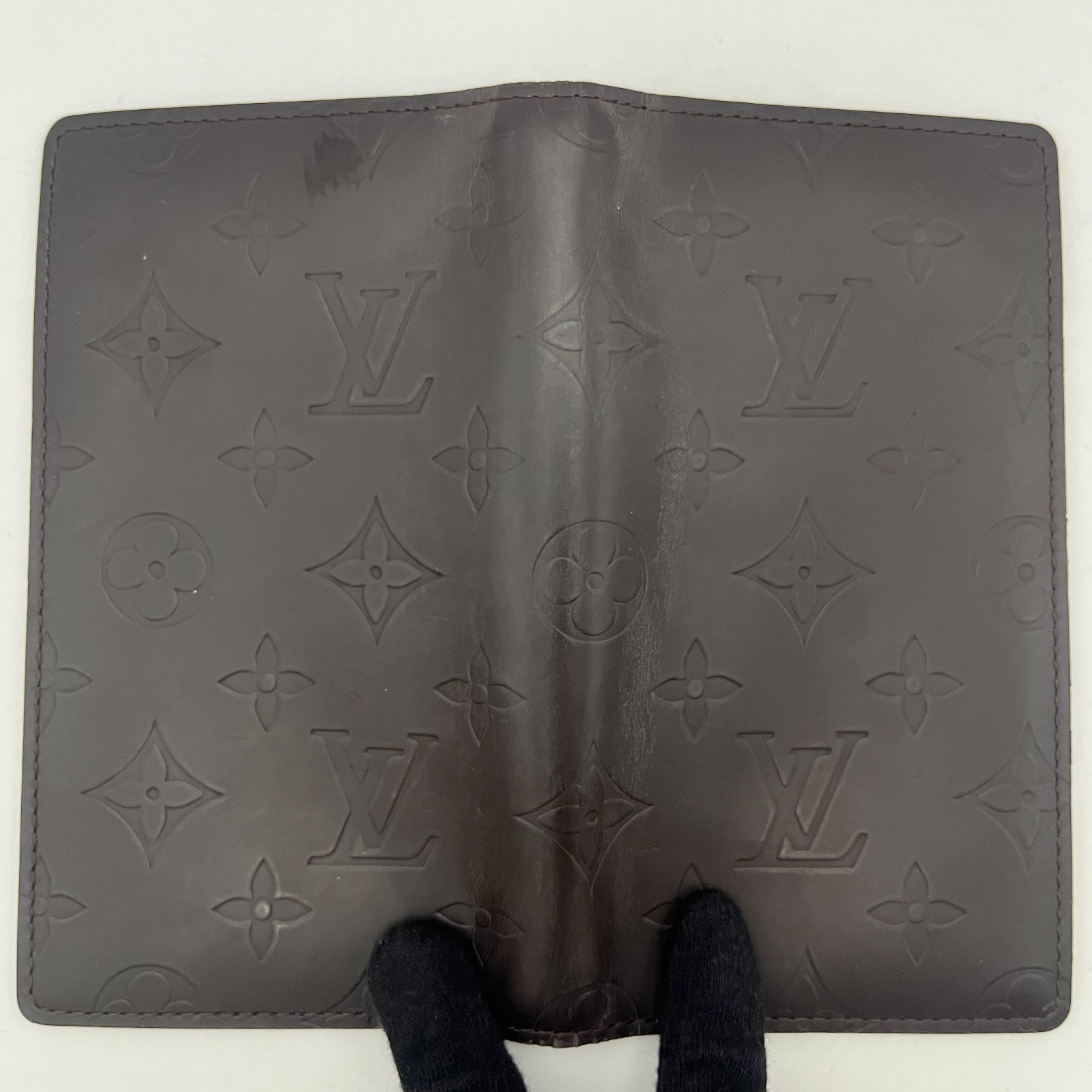 Louis Vuitton Monogram Matt Agenda Poche R20952 Notebook Cover Auth C203