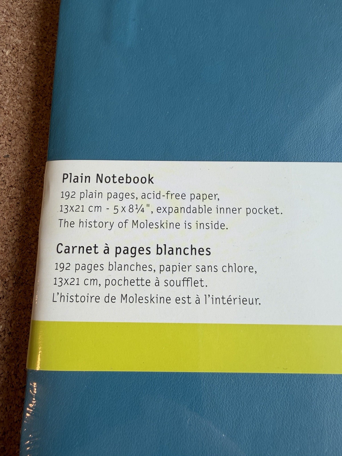 Moleskine Classic Notebook Soft Cover Large (5 x 8.25″) Plain/Blank Reef Blue