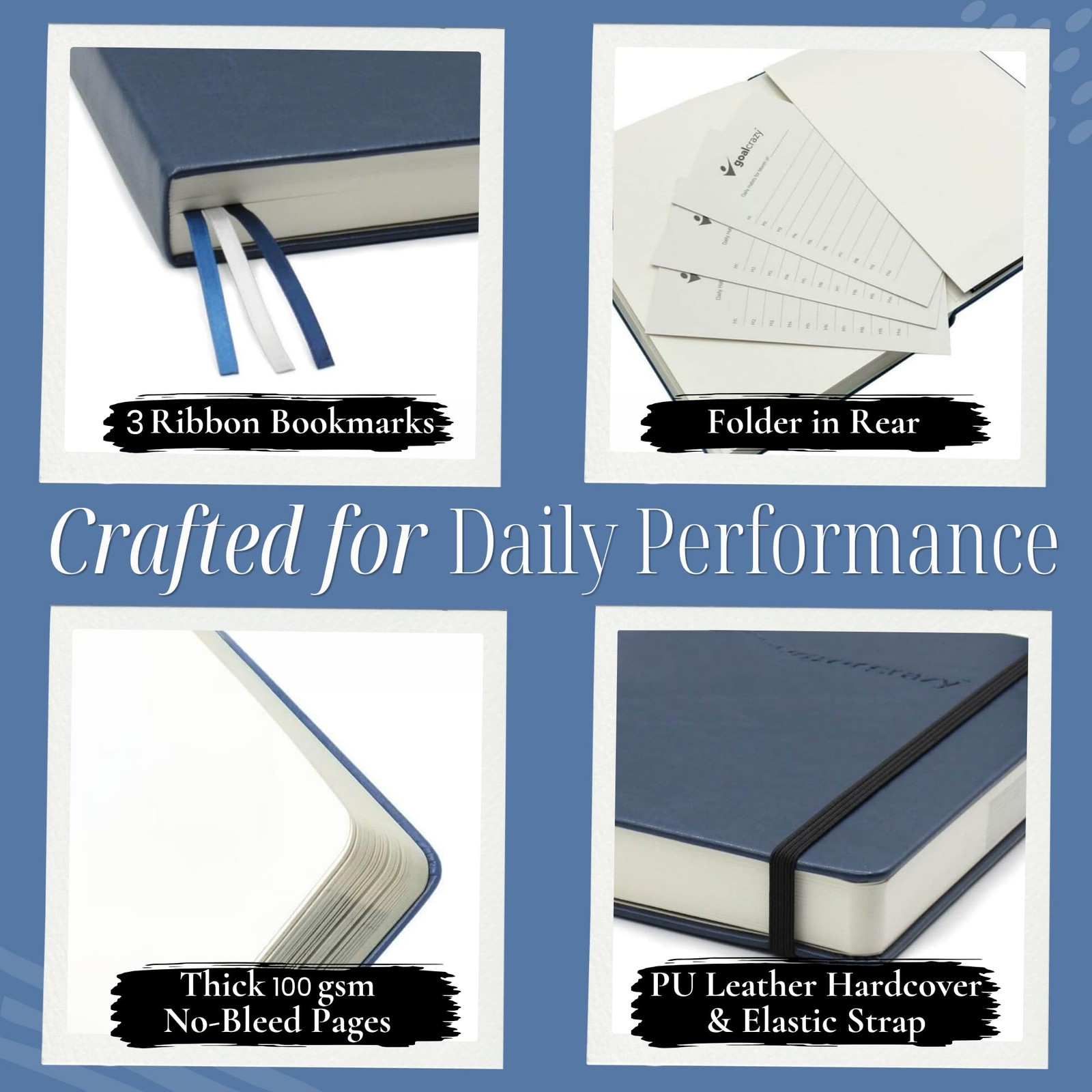 Undated Daily Planner to Achieve Your Goals – 90 Day Guided Journal & Product…