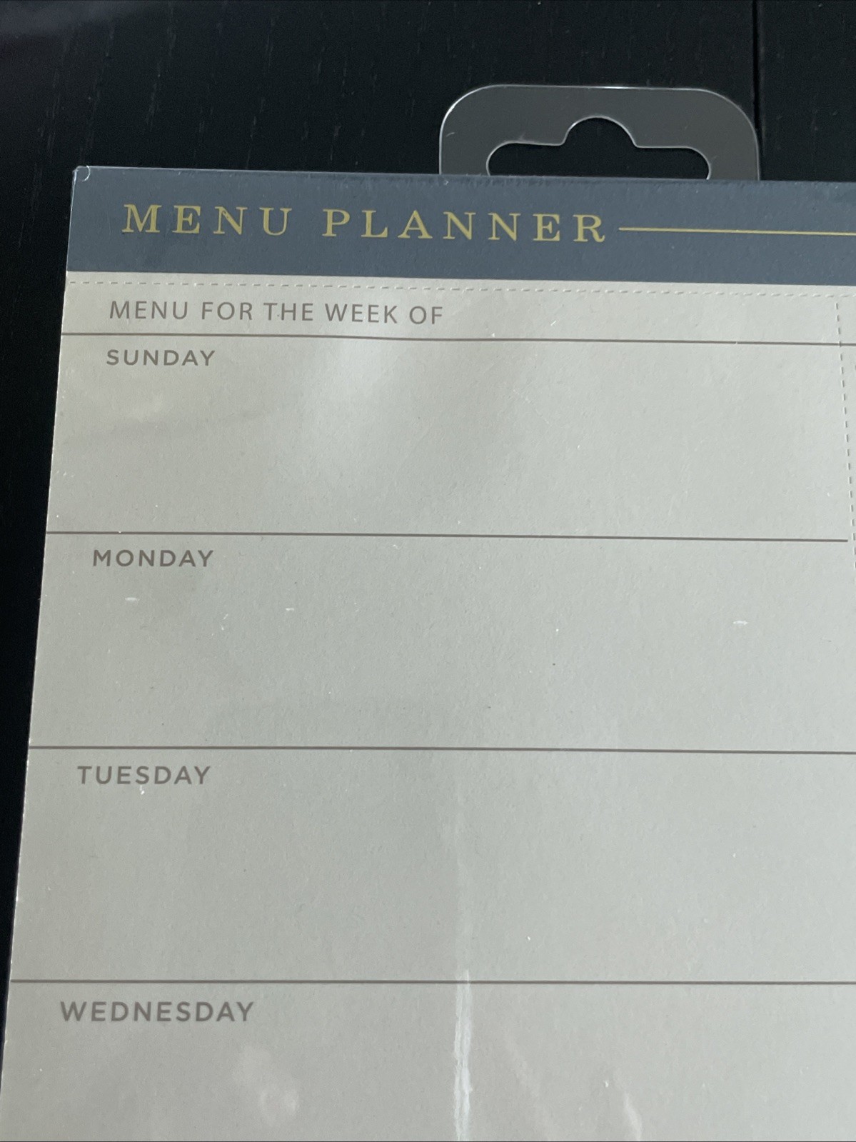 52 Page Special Rule Undated Weekly Menu Planner Blue Top-Threshold:Recycled