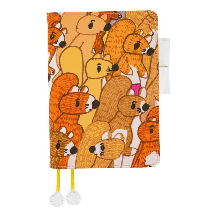 HOBONICHI TECHO Original A6 Size Cover 100%ORANGE Squirrel 2026 With Clear Cover