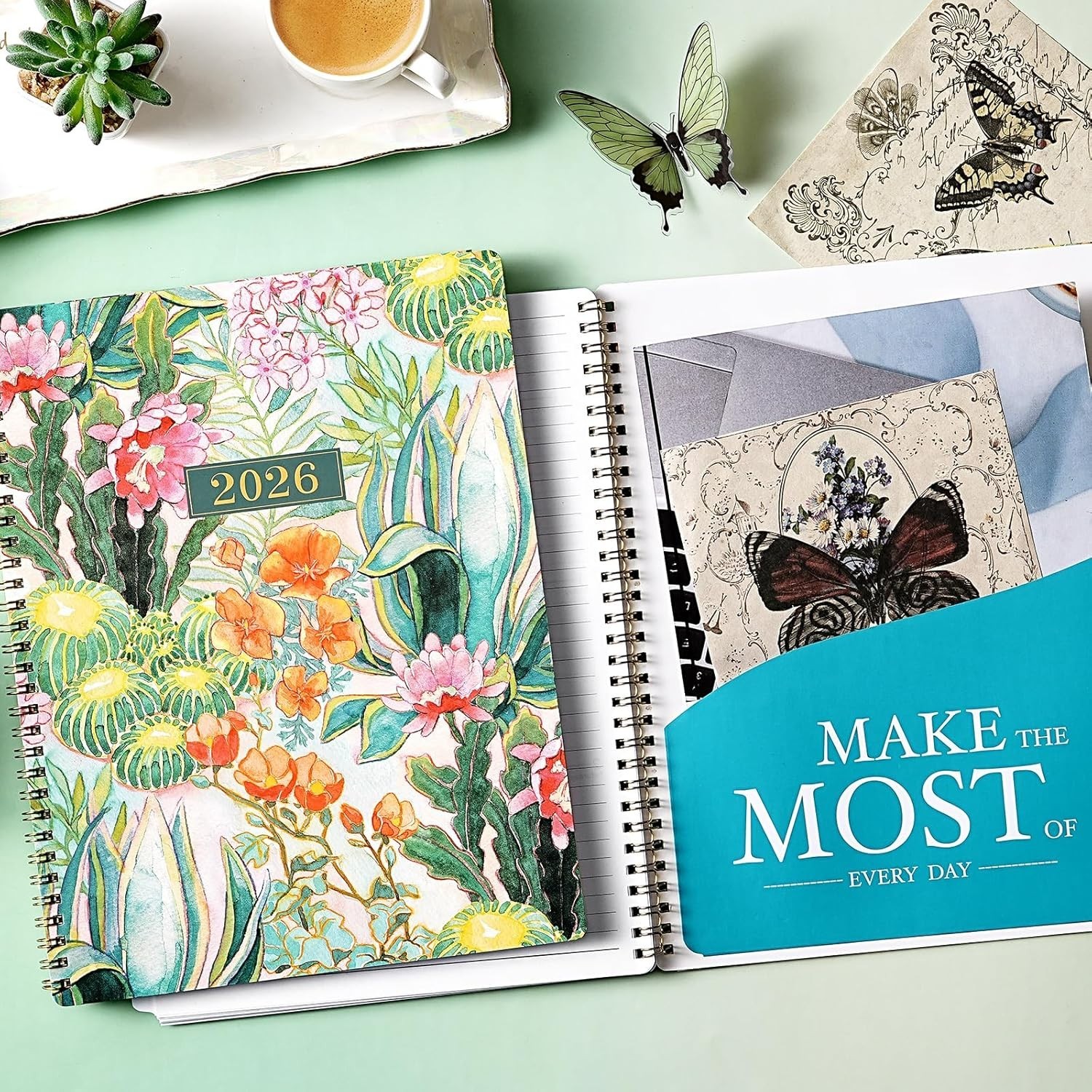 2026 Stylish Weekly & Monthly Planner – 9″ x 11″ with Durable Twin-Wire Binding