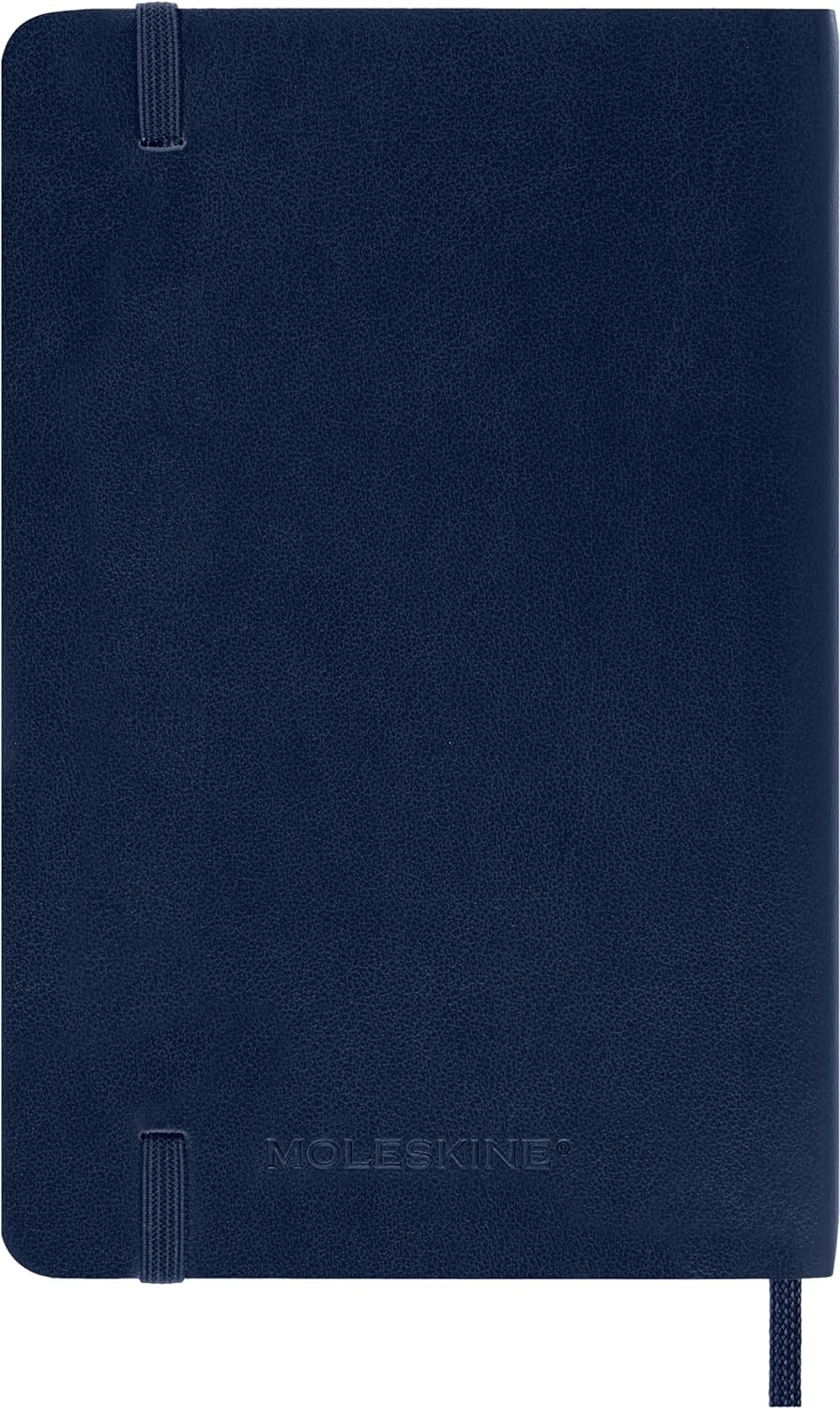 Moleskine Classic Plain Paper Notebook, Soft Cover and Elastic Closure Journal,