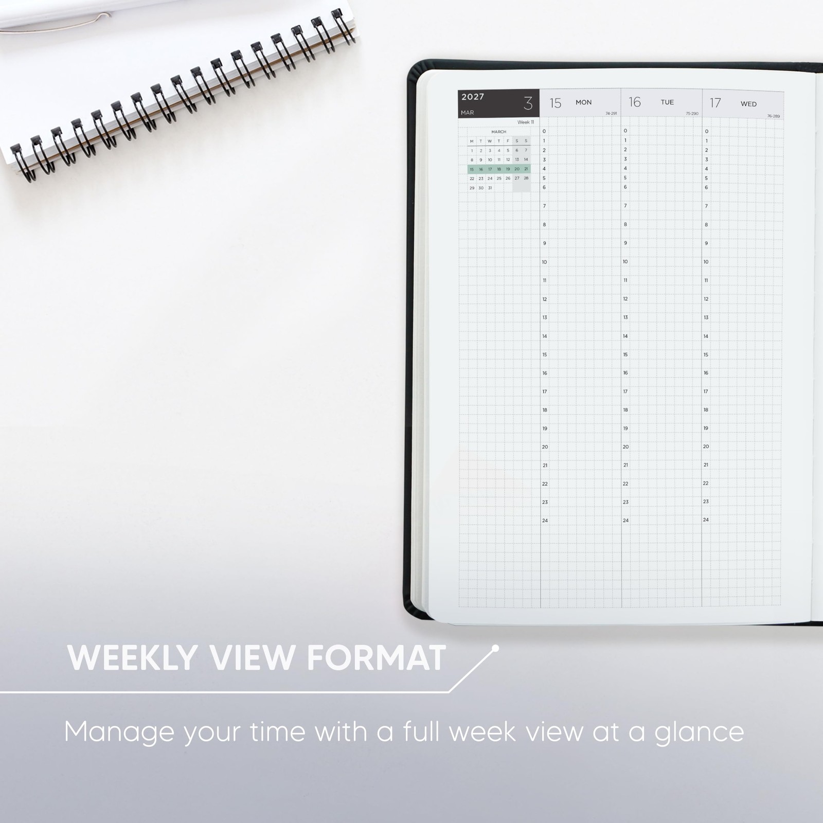 Hourly Academic Planner 2026-2027 – 24-hour Planner With Weekly & Monthly Time