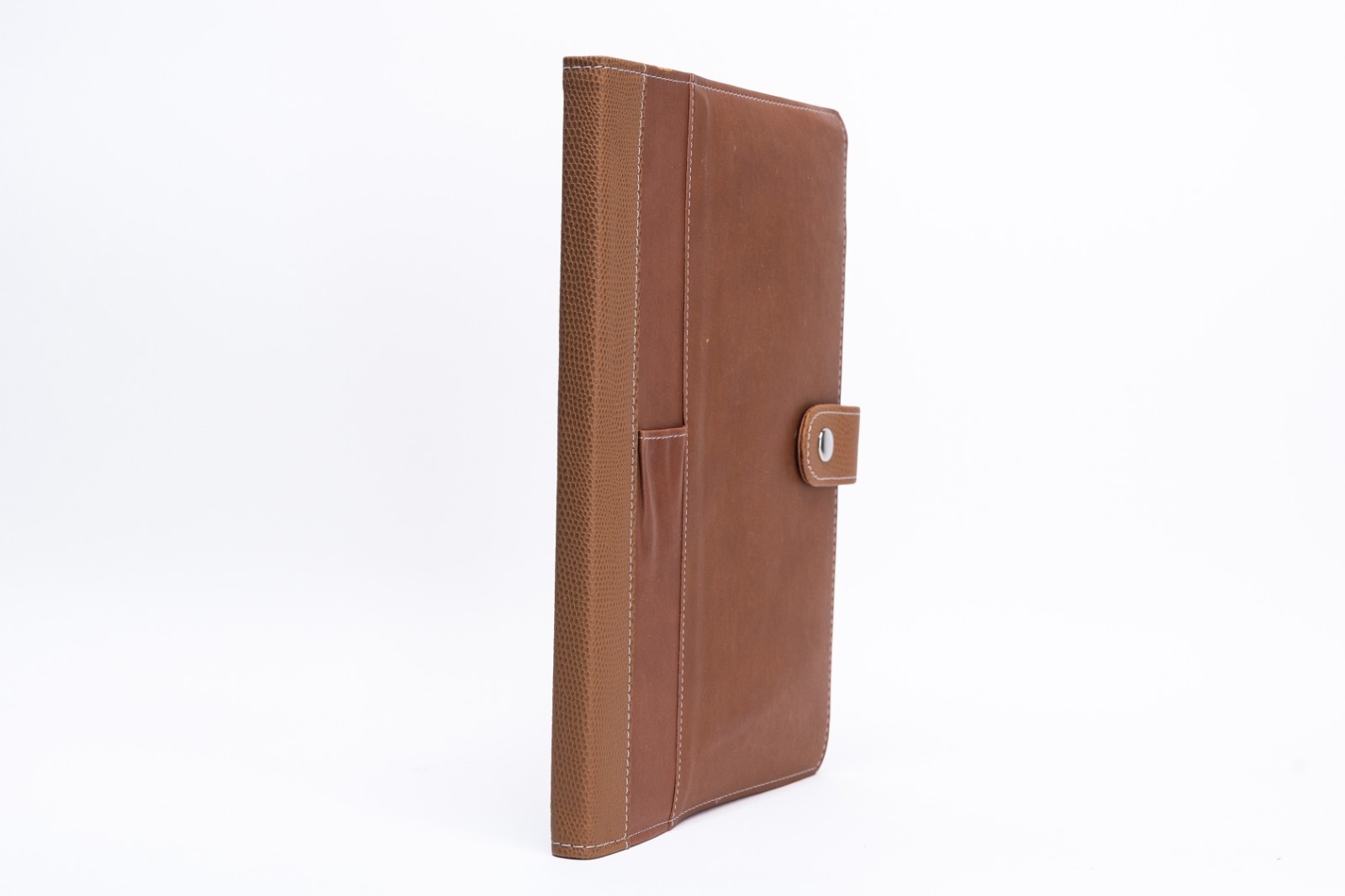 Notebook / Organizer + Pen Holder – Brown Leatherette Padfolio