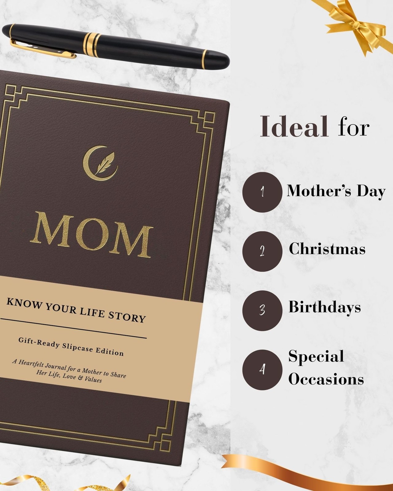 Know Your Life Story®, Mom Gifts: I Want to Story Dark Brown