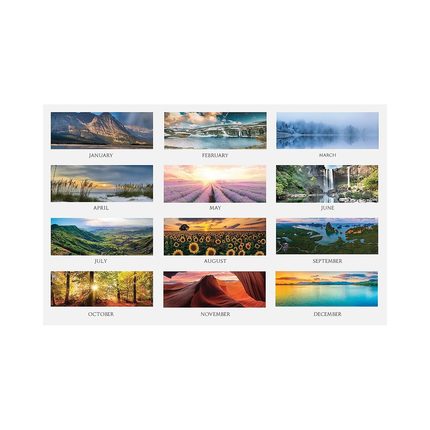 House of Doolittle 2026 Earthscapes Scenic 8″ x 17″ 8 x 17, Multicolored