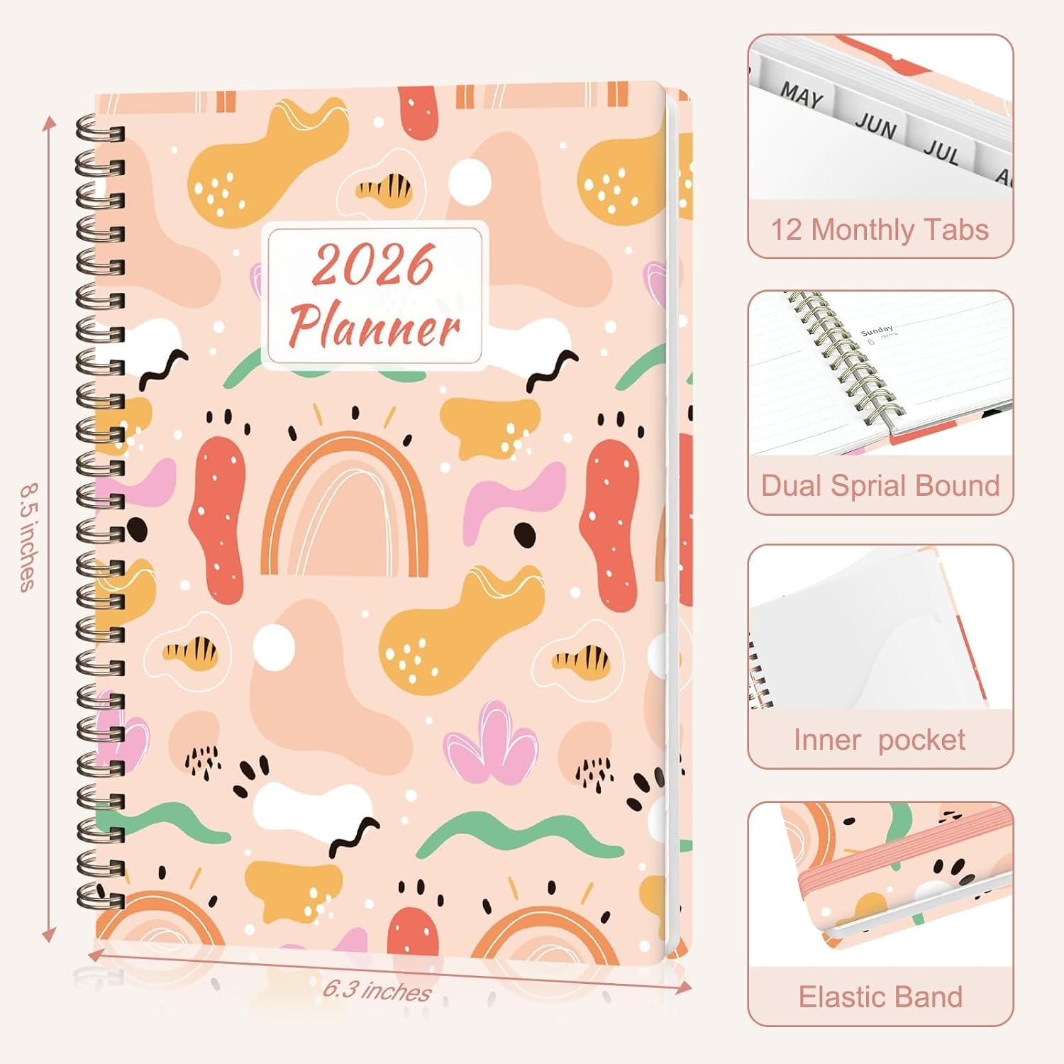 2026 , Weekly and Monthly Calendar Agenda, Jan 2026 – Dec 2026, Planning Acad…