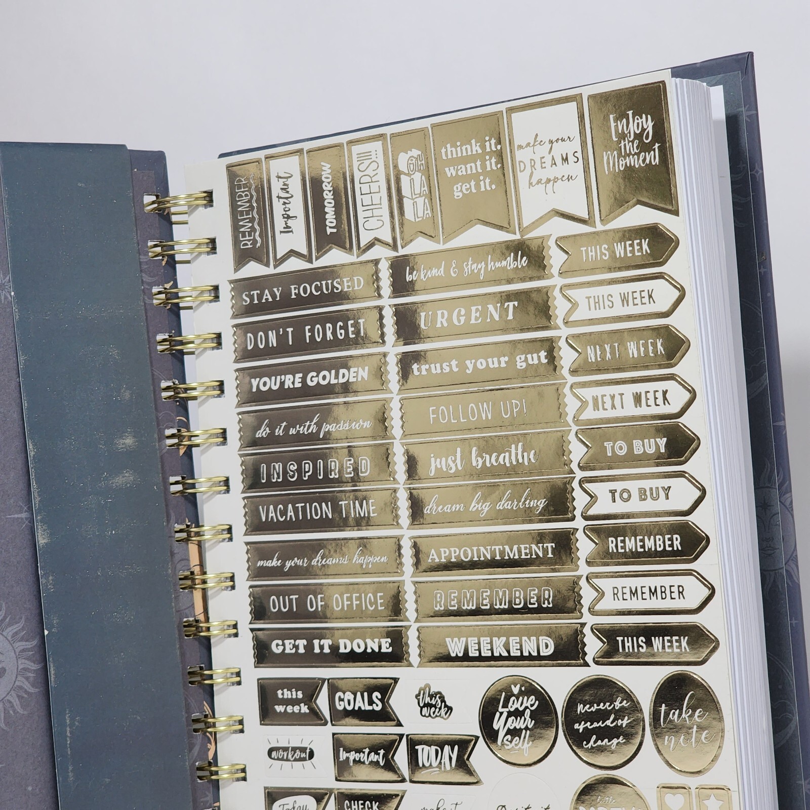 Even The Stars Admire You Weekly Planner Journal Notebook with Pen and Stickers