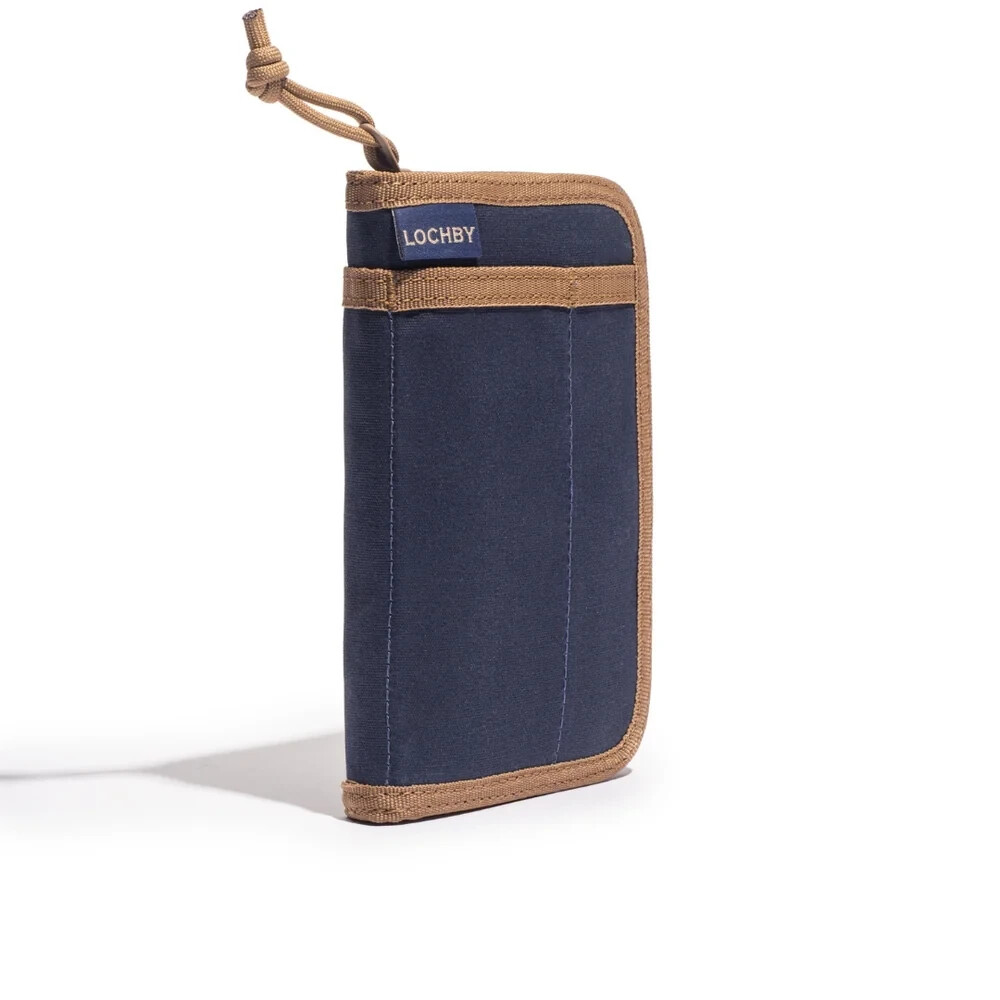 LOCHBY Pocket Journal Navy/Cream Notebook Cover | Water Resistant Waxed Canvas