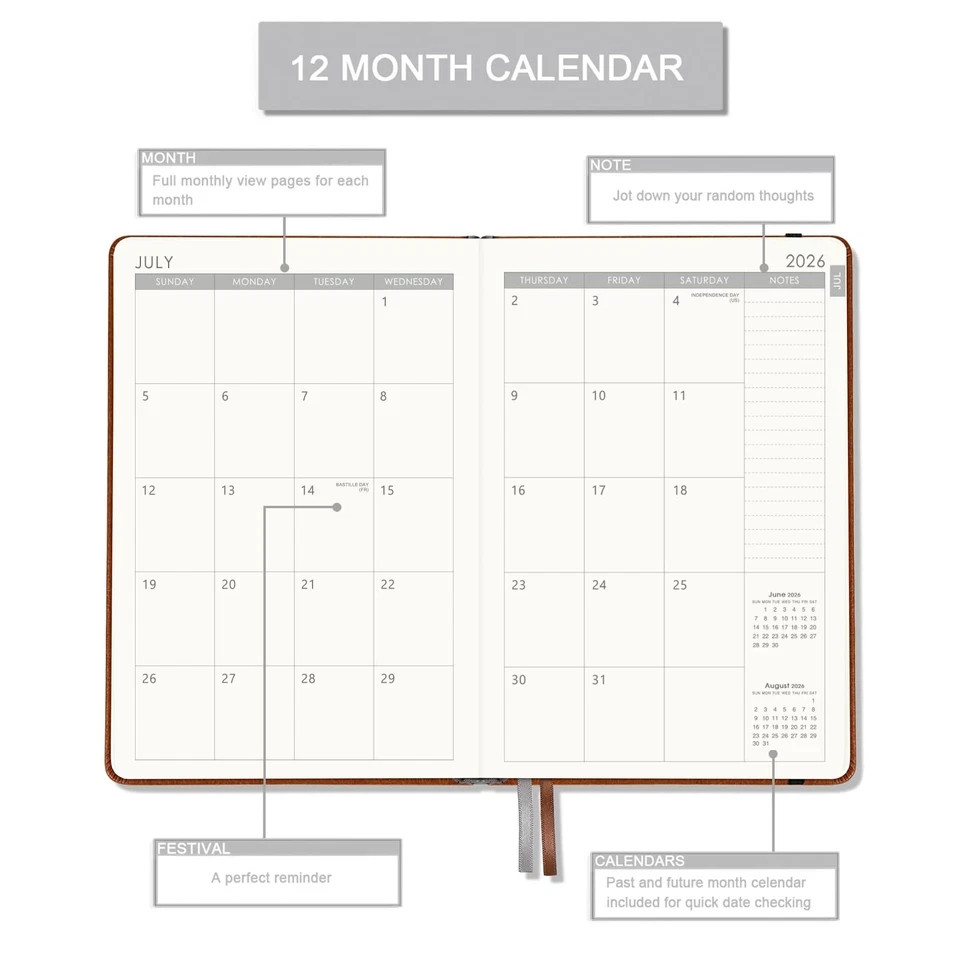2026-2027 Planner – Planner 2026-2027 Weekly and Monthly with Stickers, JUL. …