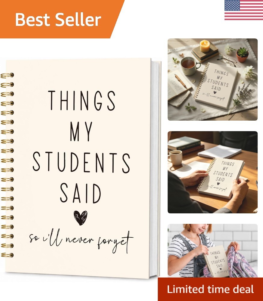 Elegant Things My Students Said Journal – Perfect Teacher Appreciation Gift