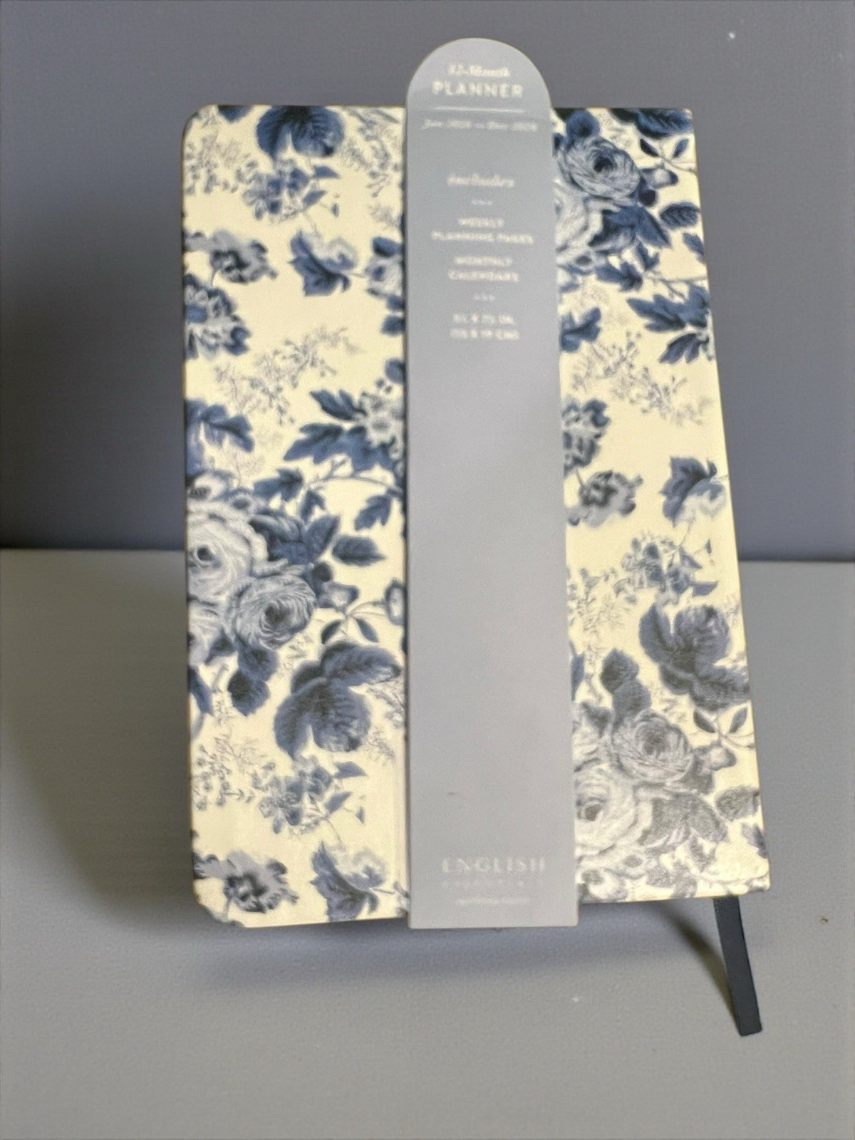 Eccolo World Planner Floral Hardcover Daily Weekly Calendar Organizer BLUE/WHITE