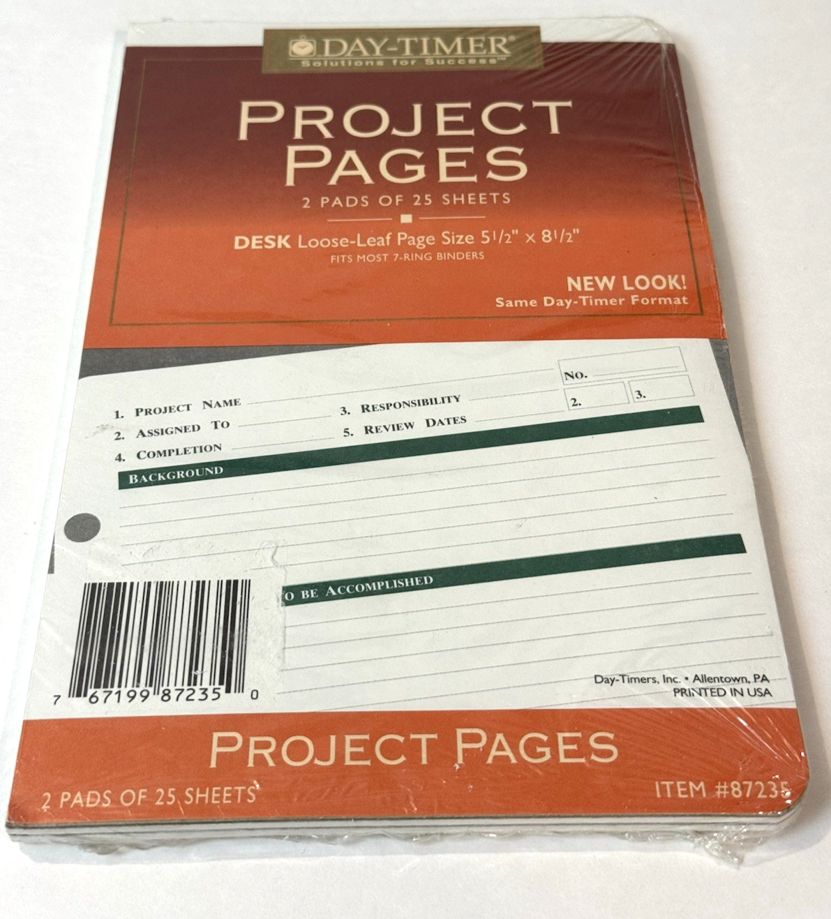 VTG Daytimer 1994 Refills Lot Lined Pages Project Contact Pages Blank Tabs NOS