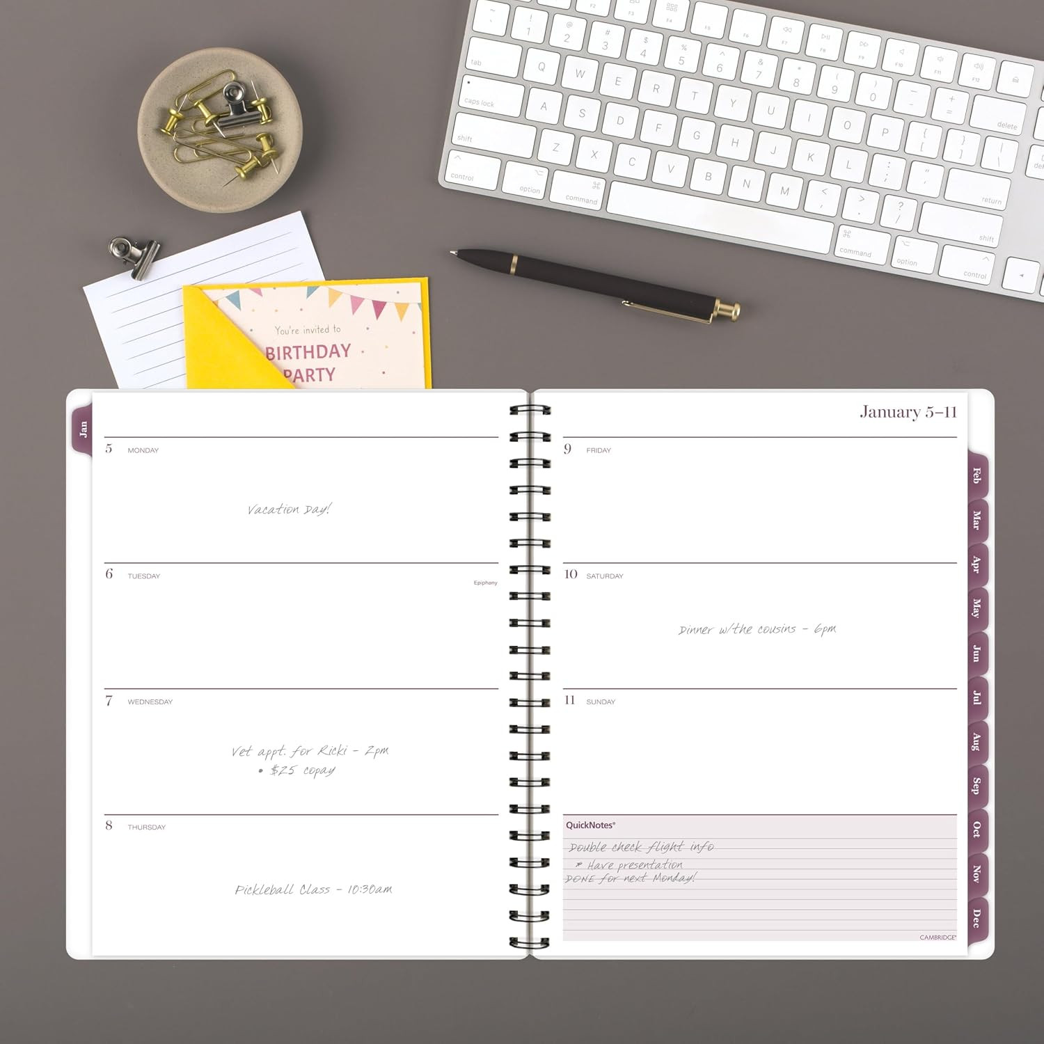 2026 Planner, Weekly & Monthly, 8-1/2″ x 11″, Large, Customizable, Facet (1755-9