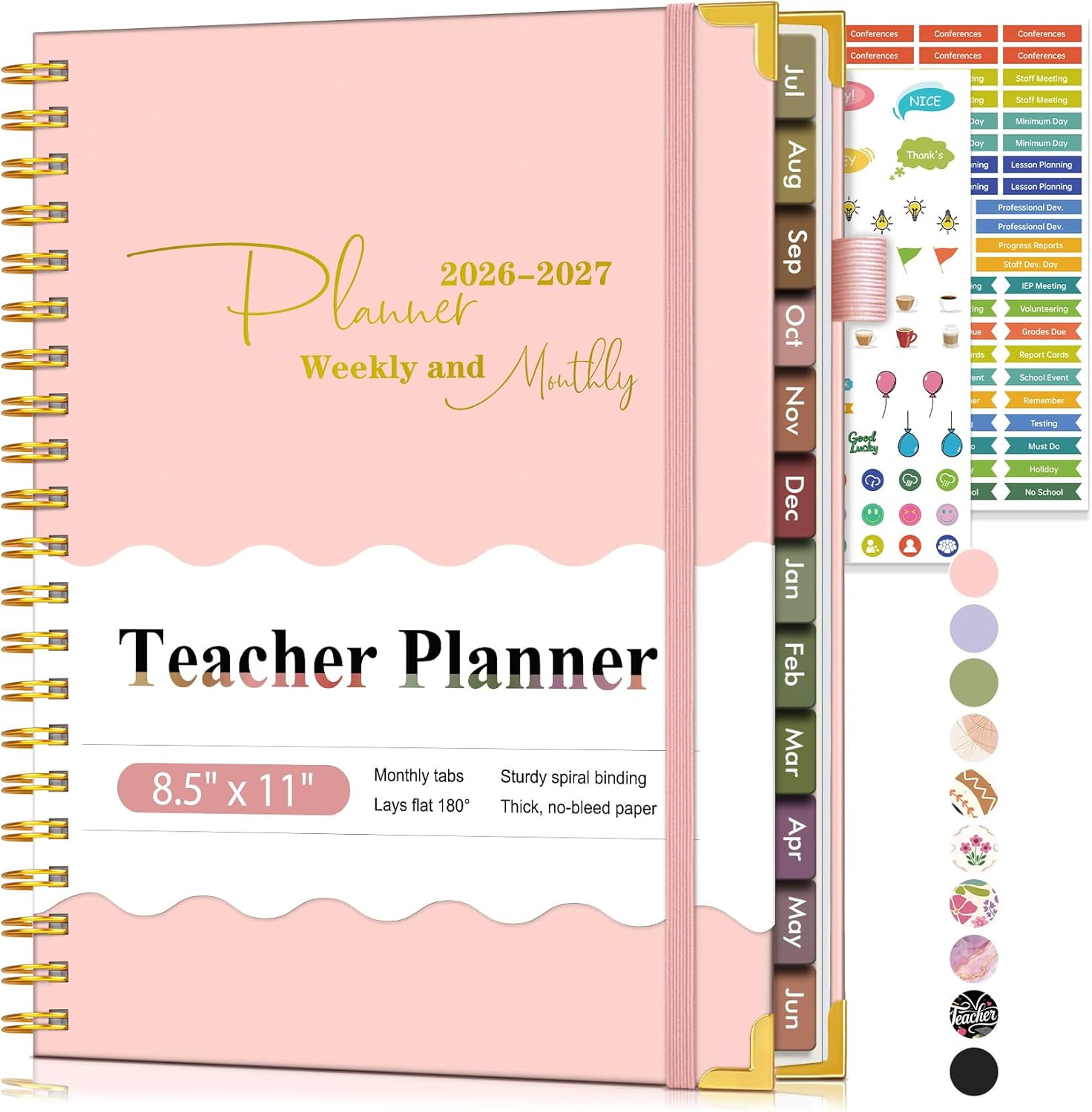 Teacher Planner 2026-2027, July 2026 – June 2027, Academic Weekly & Monthly Cale