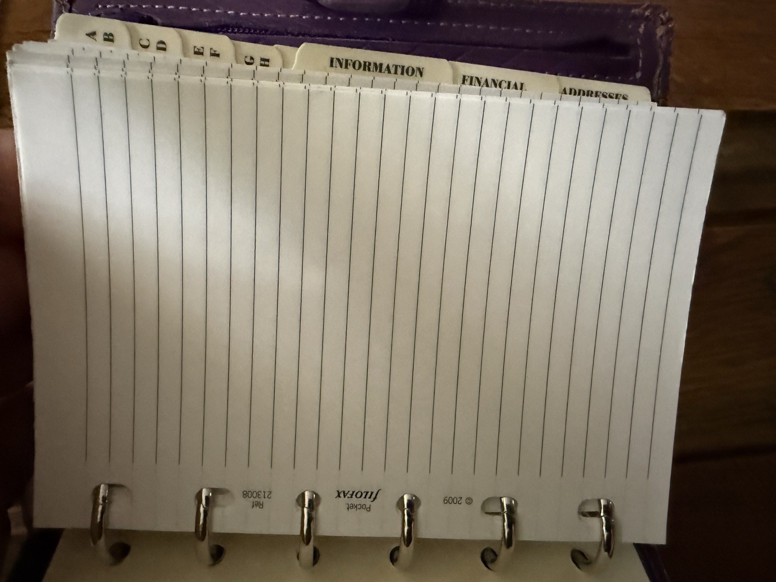 Filofax Pocket Adelphi Deluxe Smooth Leather Purple Planner Organizer Vintage