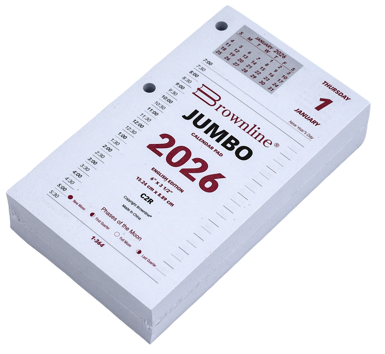 2024 Brownline C2R Jumbo Calendar Home Office Calendars Pad Refill 6″ x 3-1/2″