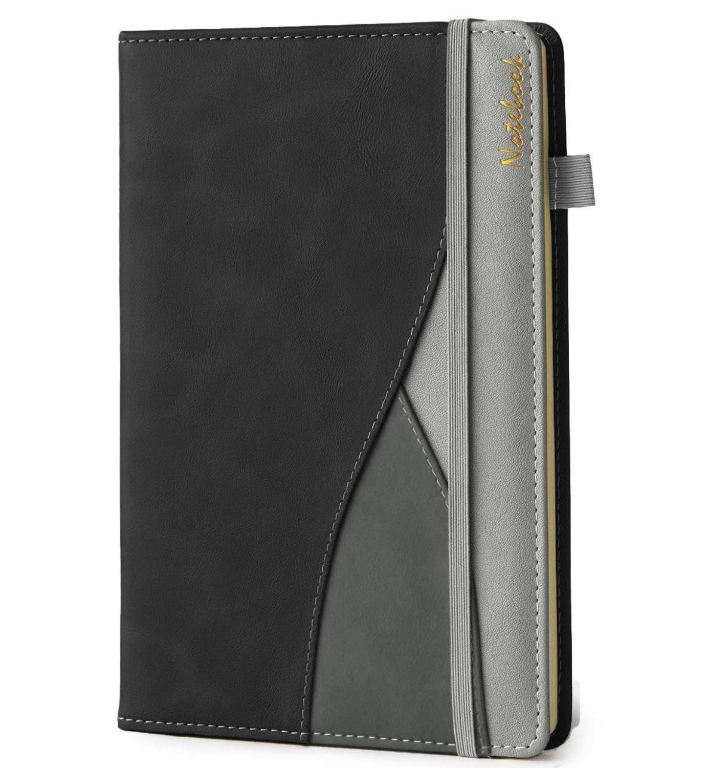 Lined Journaling Notebooks, A5 Hardcover Notebooks for Work, 188 A5, Black