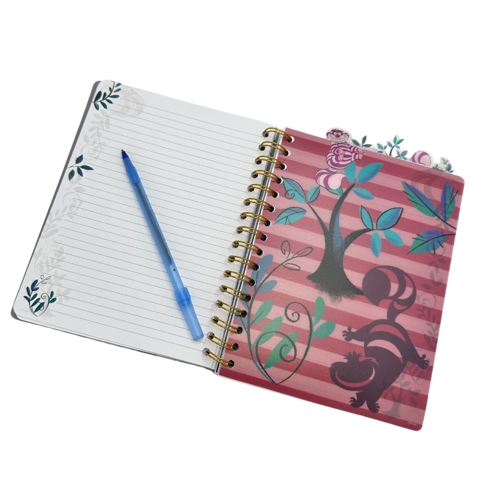 Cheshire Cat Spiral Bound Notebook 144 Lined Pages Alice In Wonderland 8X7