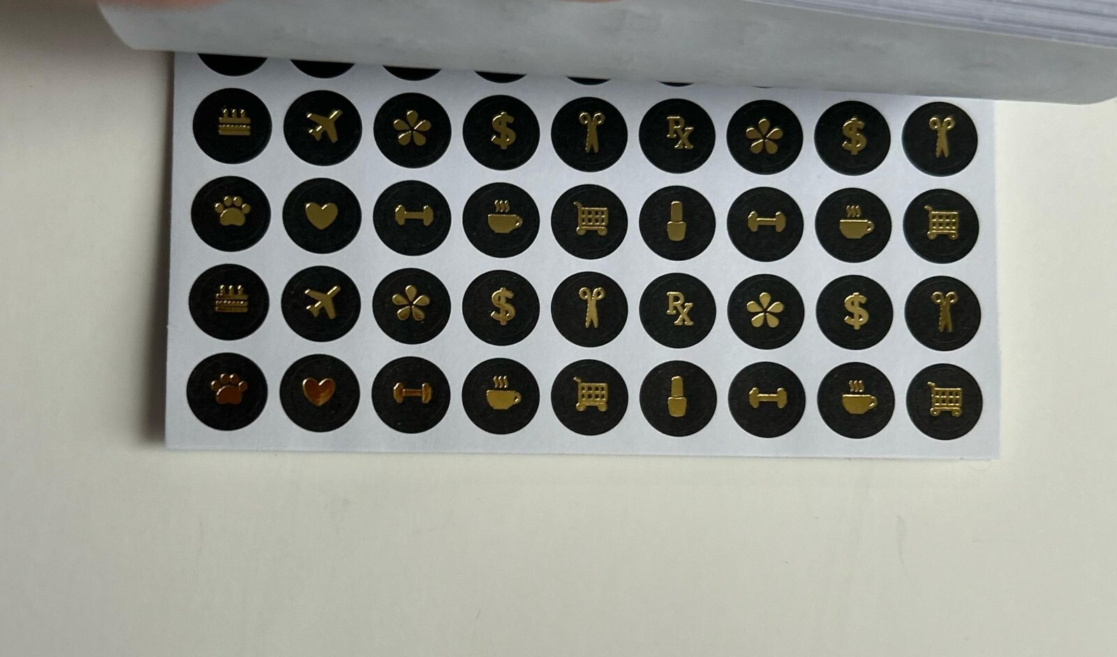 Agenda 52- Black & Gold Sticker Book, 30 Sheets- 1208 PCS