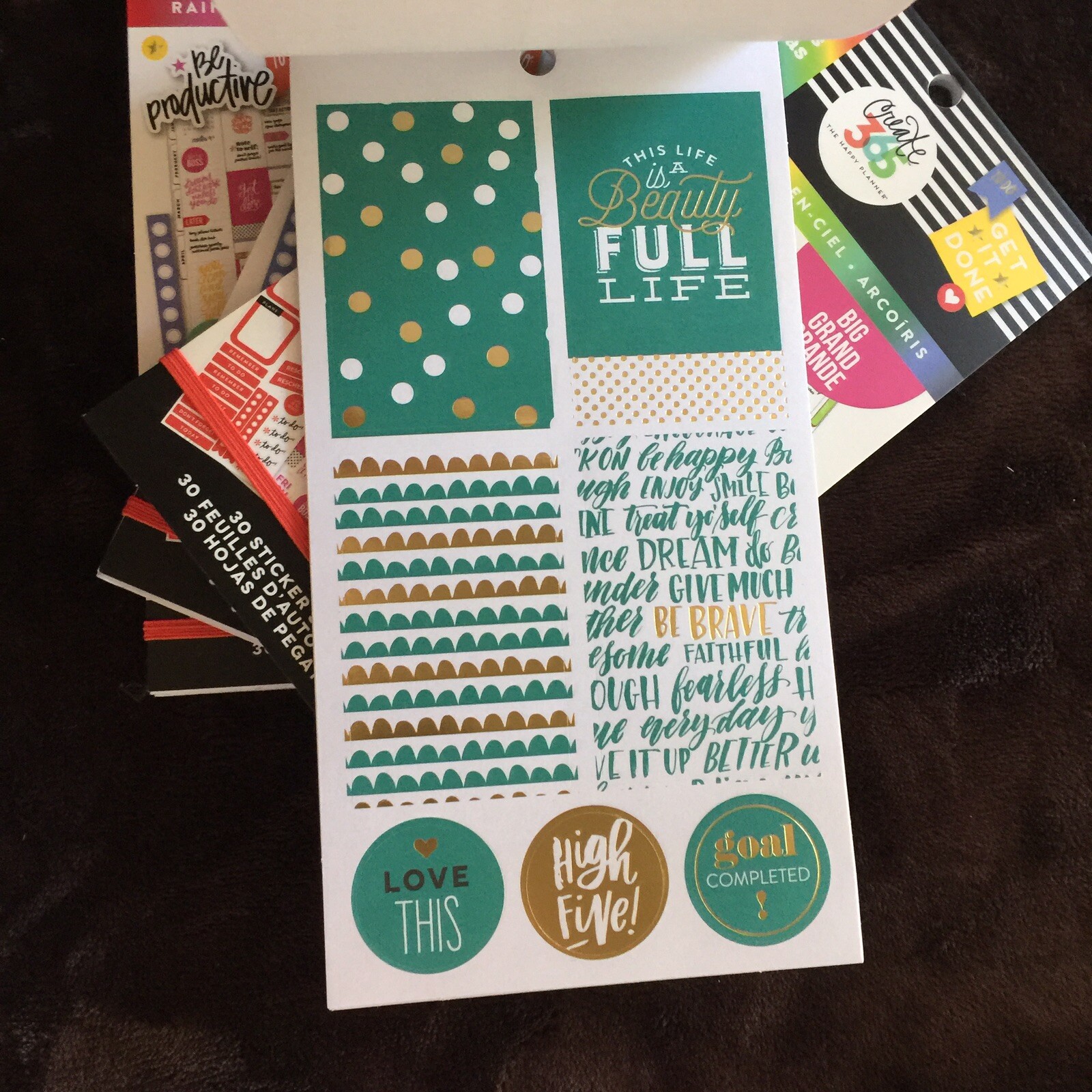 BIG Happy Planner Rainbow Sticker Value Pack 720 pc each Lot of 4 New Red Green