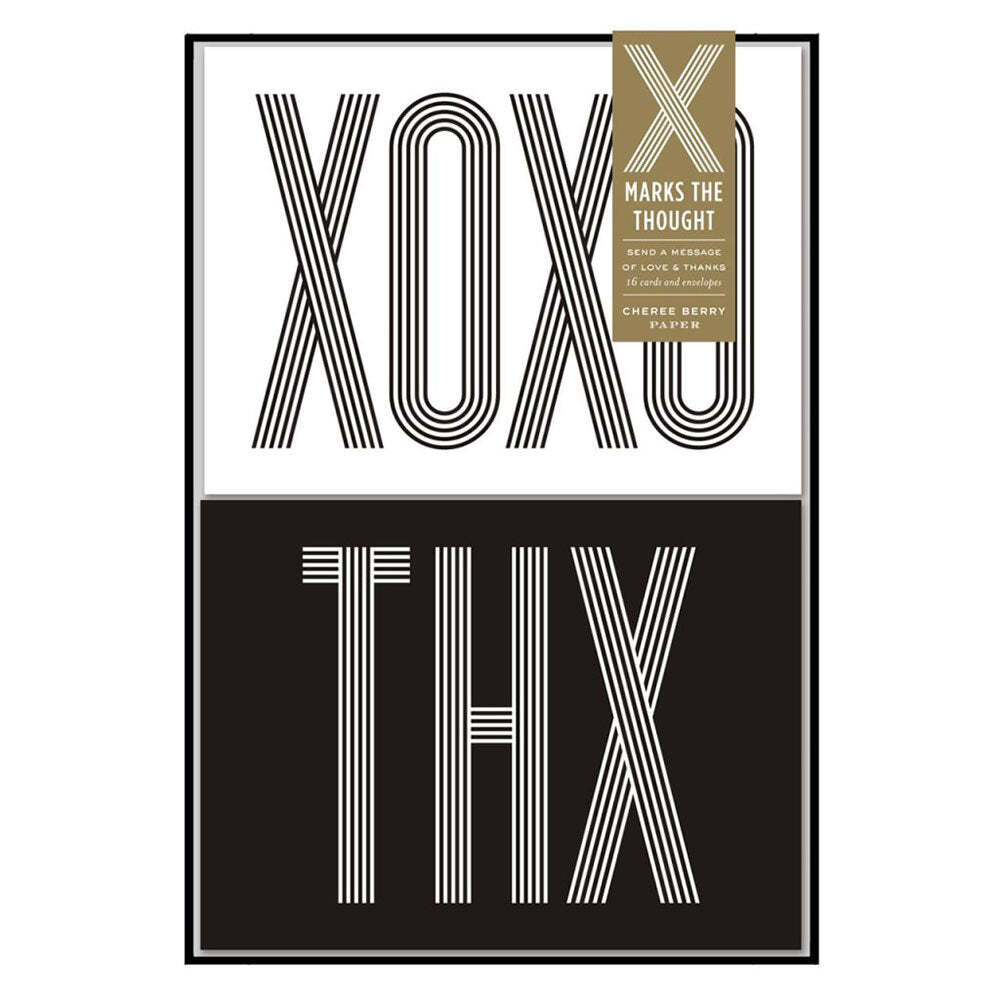 Cheree Elegant and Modern Quality Cardstock Berry X Marks the Thought Notecards