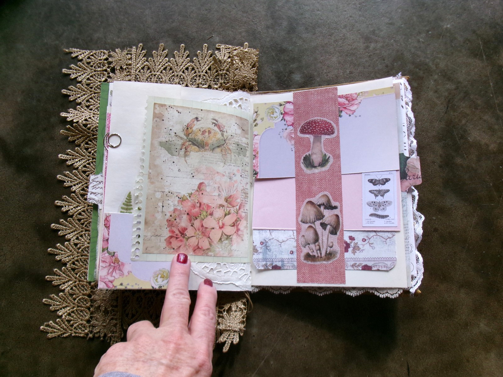 TRUE VTG JUNK JOURNAL WRITING JOURNAL JOURNAL “HEADS UP” POCKETS TUCKS
