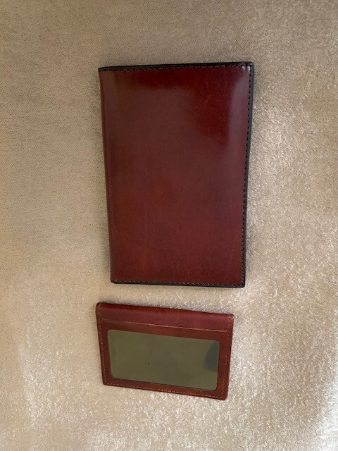 Bosca Brown Old Leather Compact Phone Book 5.0″ x 3.5″ & Card Holder 4.0″ x 3.0″