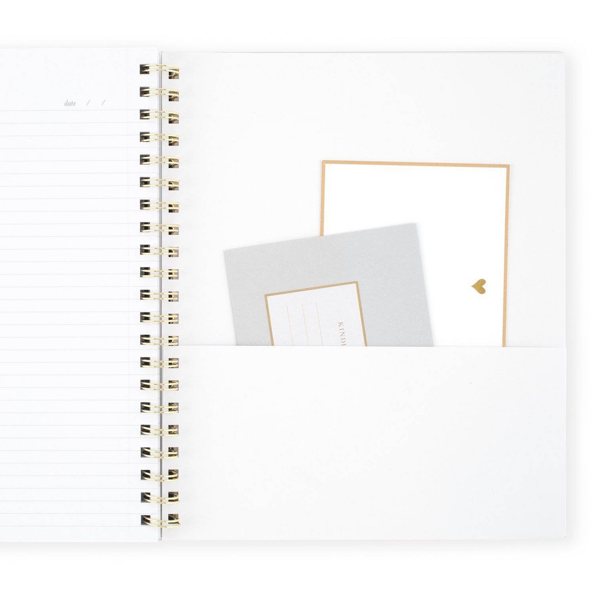 Sugar Paper Essentials 8.5″x11″ Large Spiral Bound Notebook Gold Dot 100 Pages