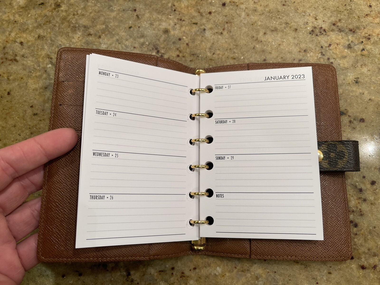 2024 Calendar FITS Louis Vuitton PM Small Agenda: Weekly Organizer+Filler Pages+
