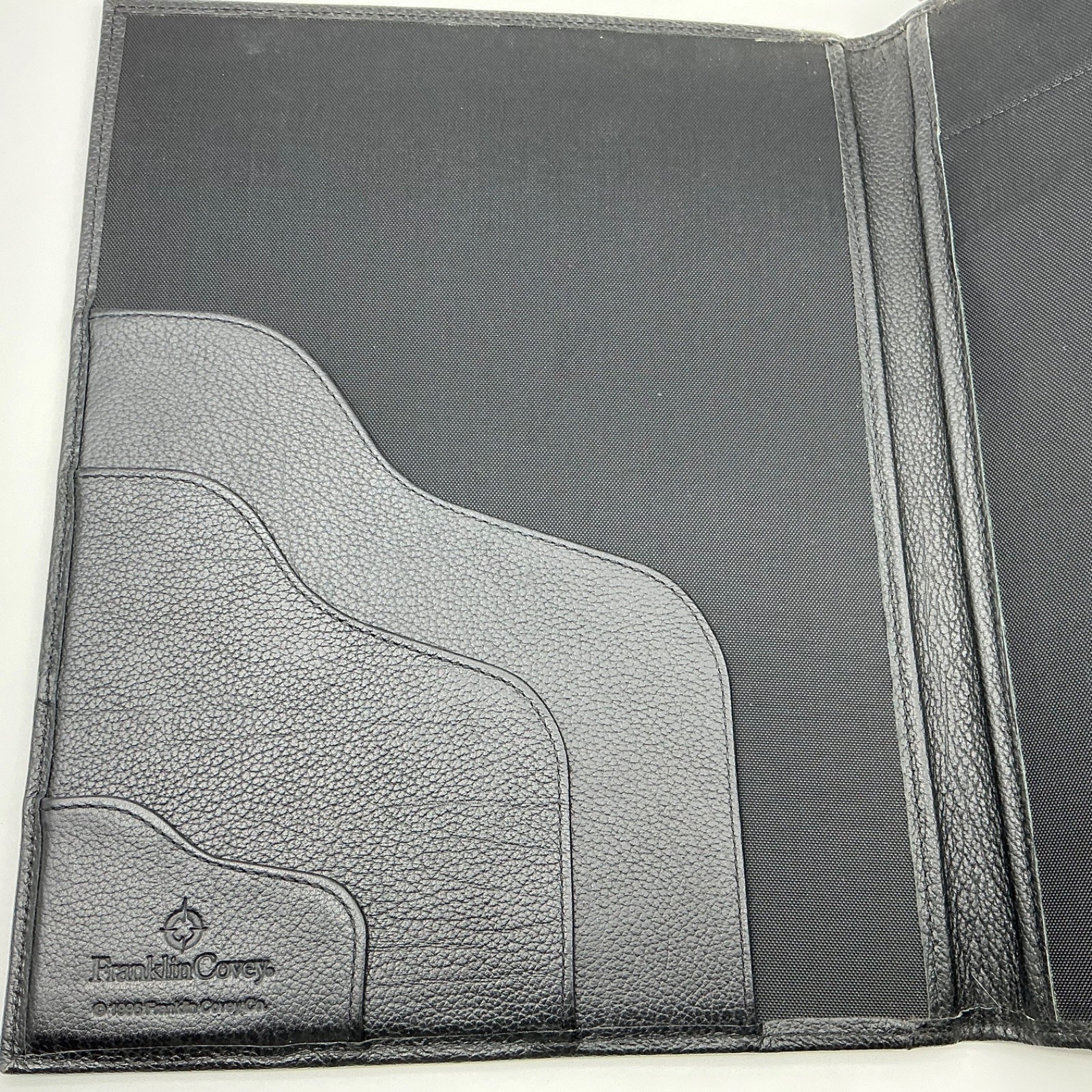 Vintage Franklin Covey Folder Folio Top Grain Verona Leather Black 1996
