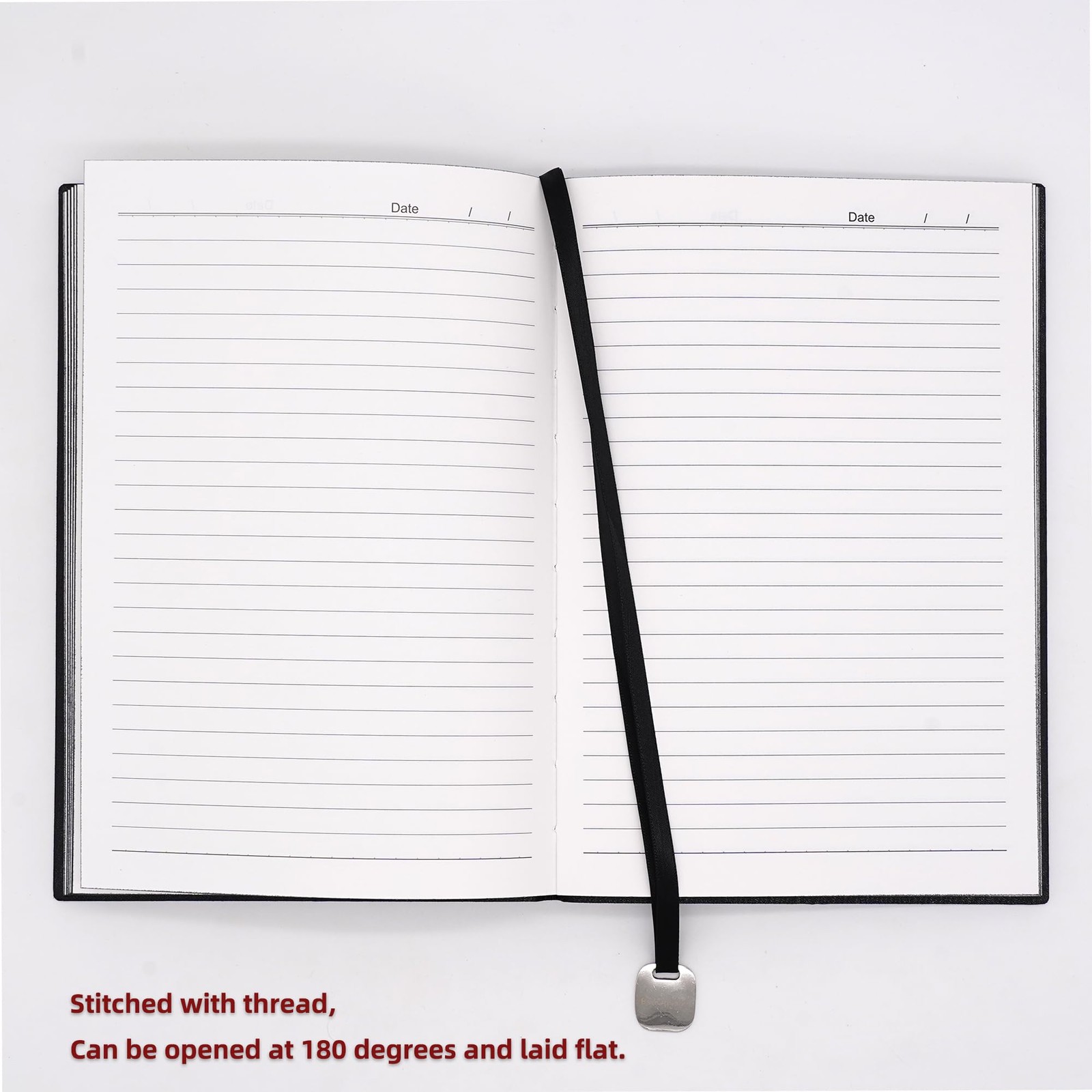 BenOpinion College Ruled Notebook Lined Journal – 100 Gsm 224 Pages Black